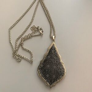 Kendra Scott, Aiden necklace two tone filigree